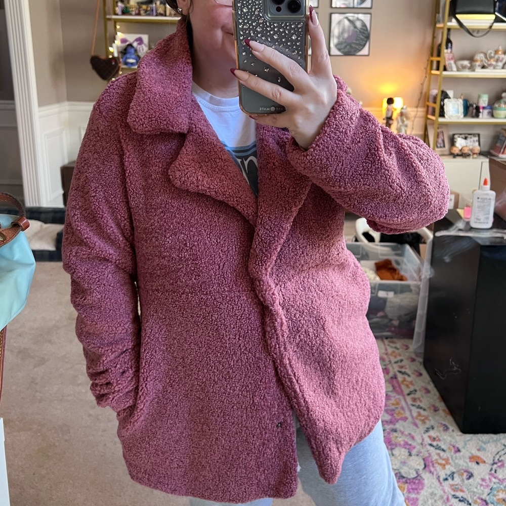 Old Navy Mauve Sherpa Coat